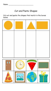 Cut and Paste Shapes Worksheet
