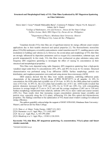 VO₂ Thin Films: Structural Study by RF Sputtering