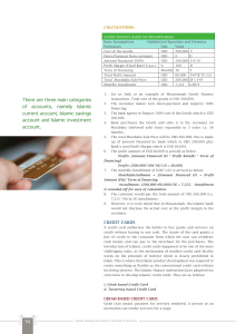 Islamic Banking & Finance: Musawamah & Credit Cards