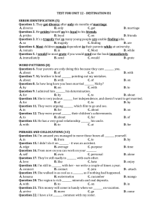 Destination B1 English Test PDF