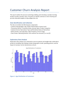 Customer Churn Analysis Report: ML Model for Prediction