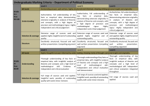 Undergraduate Marking Criteria - Political Economy