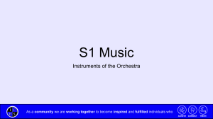Instruments of the Orchestra: String, Brass, Woodwind, Percussion