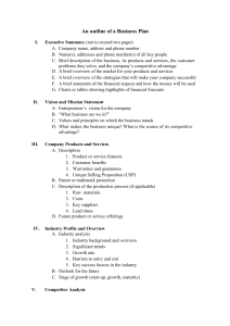 Business Plan Outline: Key Sections & Structure