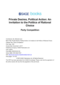 Party Competition & Rational Choice Politics