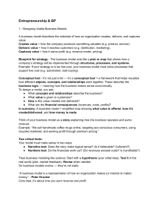 Entrepreneurship & Business Models: Designing Viable Models