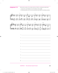 Music Theory Worksheet: Dominant Seventh Chord Voice Leading