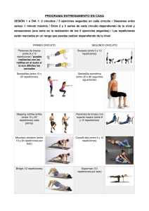 Programa Entrenamiento en Casa: Rutina de 3 D&iacute;as