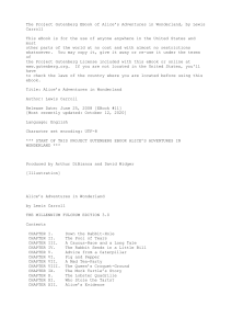 Alice's Adventures in Wonderland by Lewis Carroll