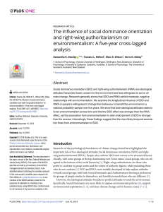 Social Dominance & Authoritarianism Impact on Environmentalism: 5-Year Study