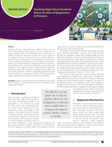 Teaching High School Students About Epigenetics in Diseases