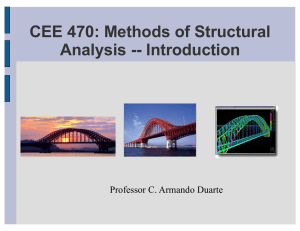 CEE 470: Methods of Structural Analysis Introduction