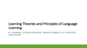 Learning Theories and Language Learning Principles