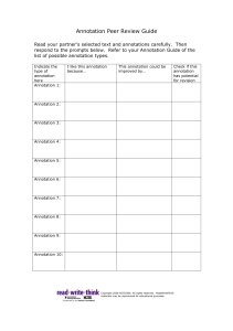 Annotation Peer Review Guide for Students