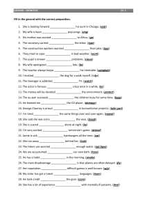 Gerund and Infinitive Grammar Exercises