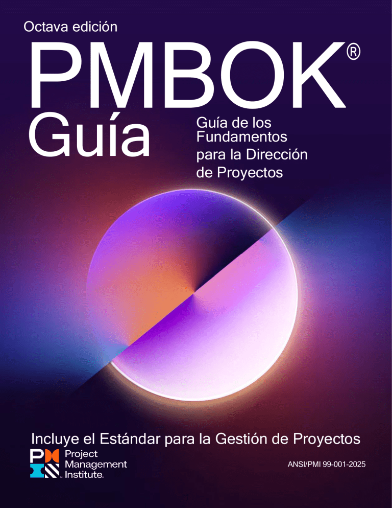 PMBOK Guía 8ª Edición: Fundamentos de Dirección de Proyectos