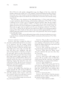 Plato's Republic Book VII: Allegory of the Cave