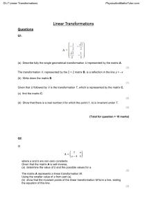 Linear Transformations Questions