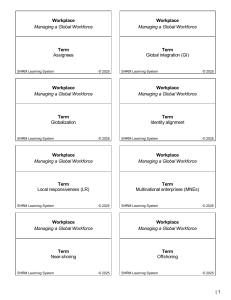 Workplace Managing a Global Workforce Glossary