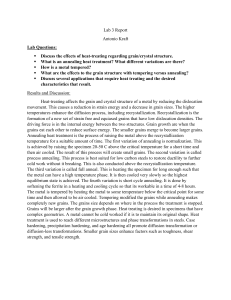 Lab 3 Report: Heat Treating and Grain Structure