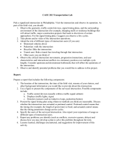 CAEE 202 Transportation Lab: Intersection Observation Assignment