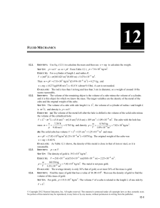 Fluid Mechanics Problem Set Chapter 12