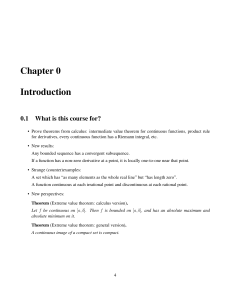 Real Analysis Chapter 0: Introduction