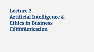 Lecture 2: AI & Ethics in Business Communication