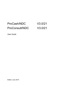 ProCash/NDC ProConsult/NDC User Guide V3.0/21