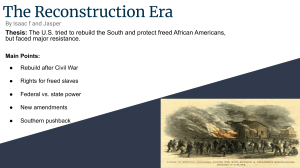 The Reconstruction Era Presentation