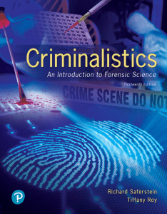 Criminalistics: An Introduction to Forensic Science Textbook