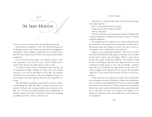 The Super-Objective in Acting: Stanislavski's System