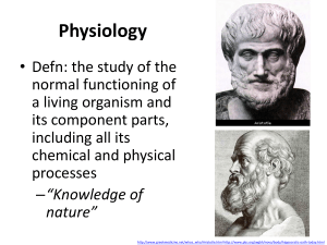 Introduction to Physiology: Definition and Basics