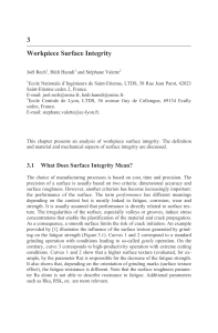 Workpiece Surface Integrity: Manufacturing & Mechanical Aspects