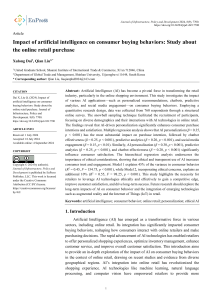 Impact of AI on Consumer Buying Behaviors in Online Retail