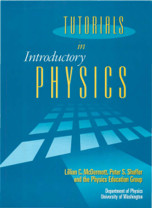 Tutorials in Introductory Physics: First Edition Textbook