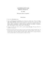 Math 209 Midterm Exam on Multivariable Calculus