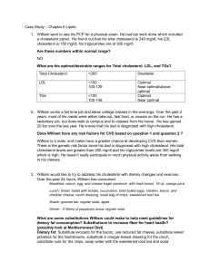 Case Study: Lipids and Cholesterol Management
