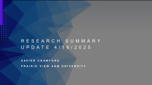 Ultrasonic Evaluation of FDM Printed Parts Research Summary