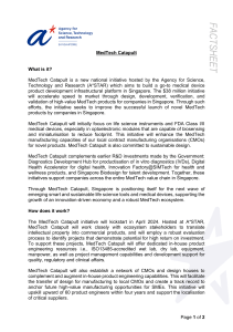 MedTech Catapult Singapore Factsheet