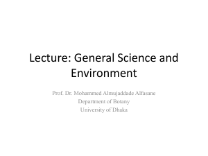 General Science & Environment Lecture