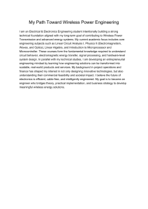 Wireless Power Engineering Student Personal Statement