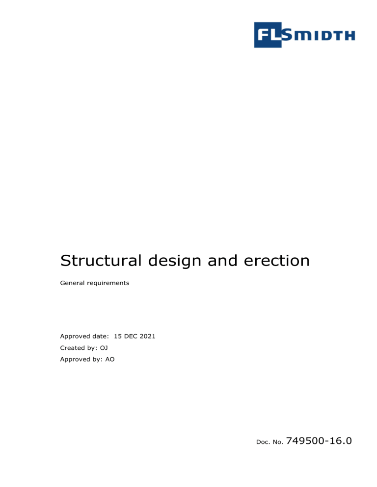 Structural Design and Erection General Requirements