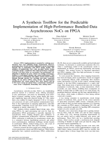 Synthesis Toolflow for Asynchronous NoCs on FPGA
