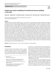 Seismic Retrofitting of Unreinforced Masonry Buildings: Case Study