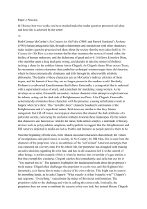 IB English Paper 2: Comparative Analysis of No Country for Old Men and Perfume