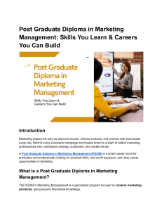 PGDM in Marketing: Skills & Careers
