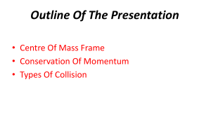 Physics Presentation: Centre of Mass Frame and Collisions
