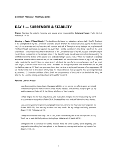 3-Day Fast Program Printable Guide