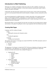 Introduction to Web Publishing Basics